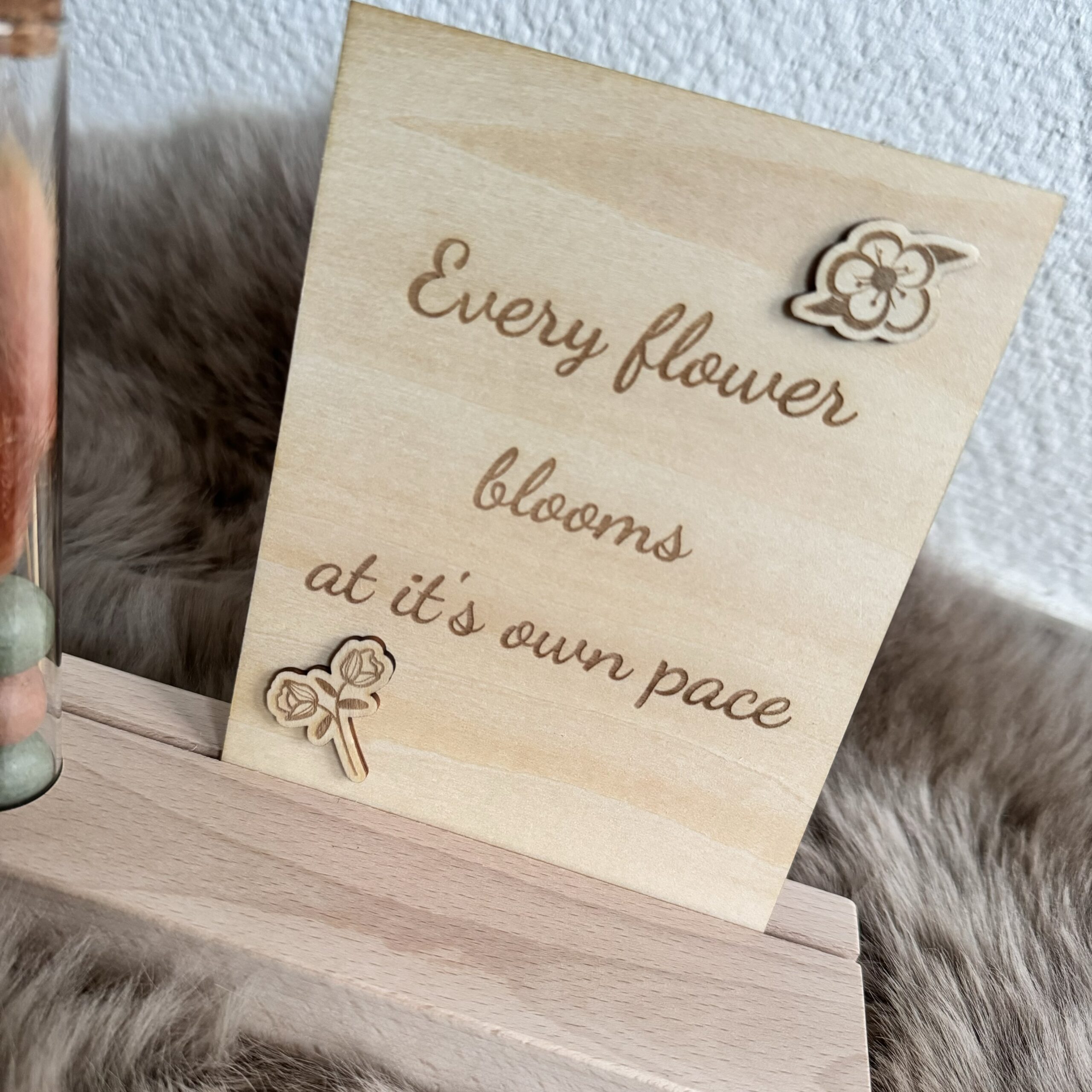 Kaarthouder met droogbloemen & bloembommetjes - Every flower - Afbeelding 3
