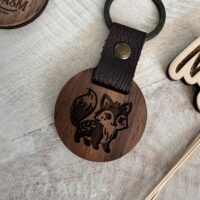Luxe sleutelhangers – eigen ontwerp ’tekening/ quote’