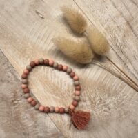 Siliconen armbandje – roze & naturel tinten