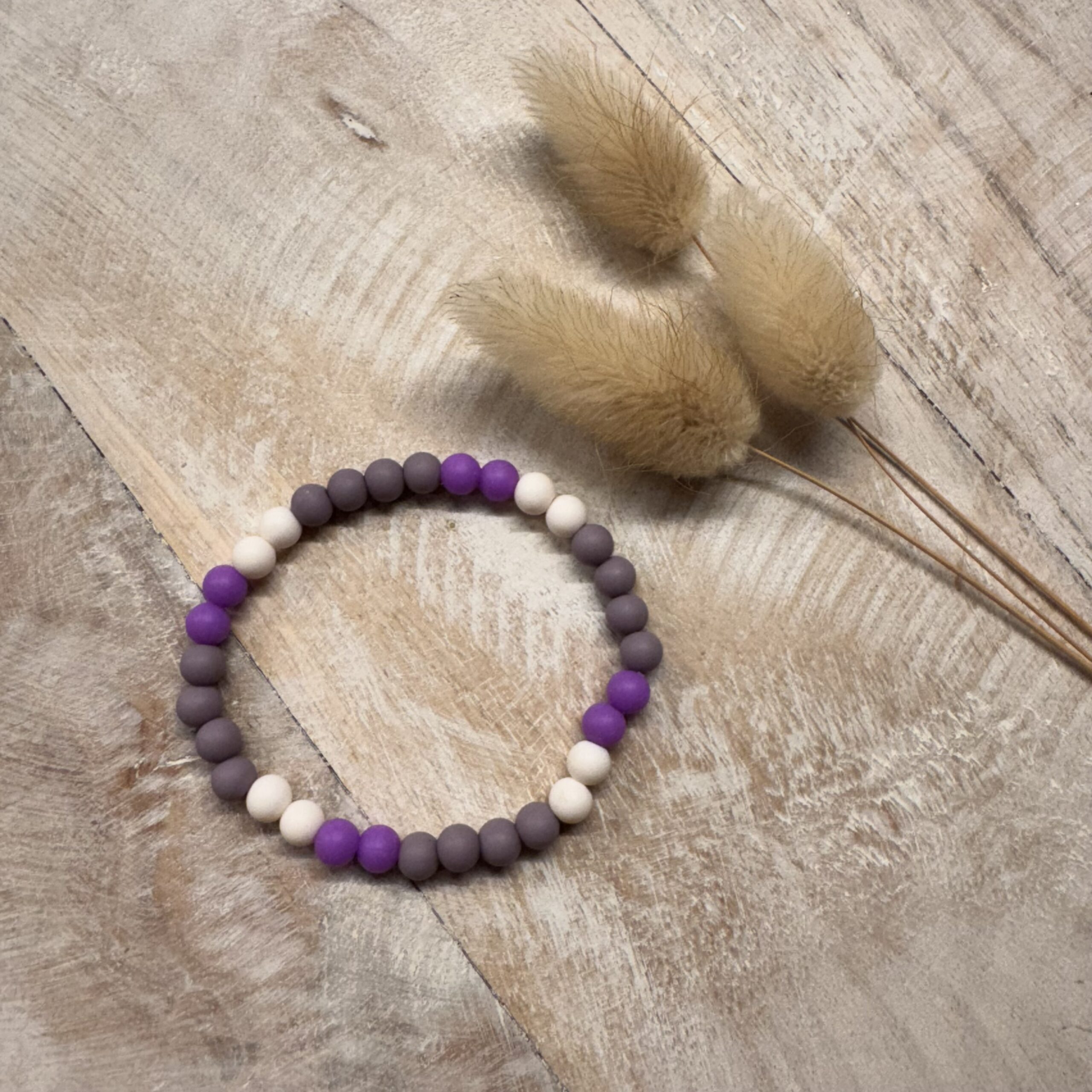 Siliconen armbandjes - paarse tinten - Afbeelding 3