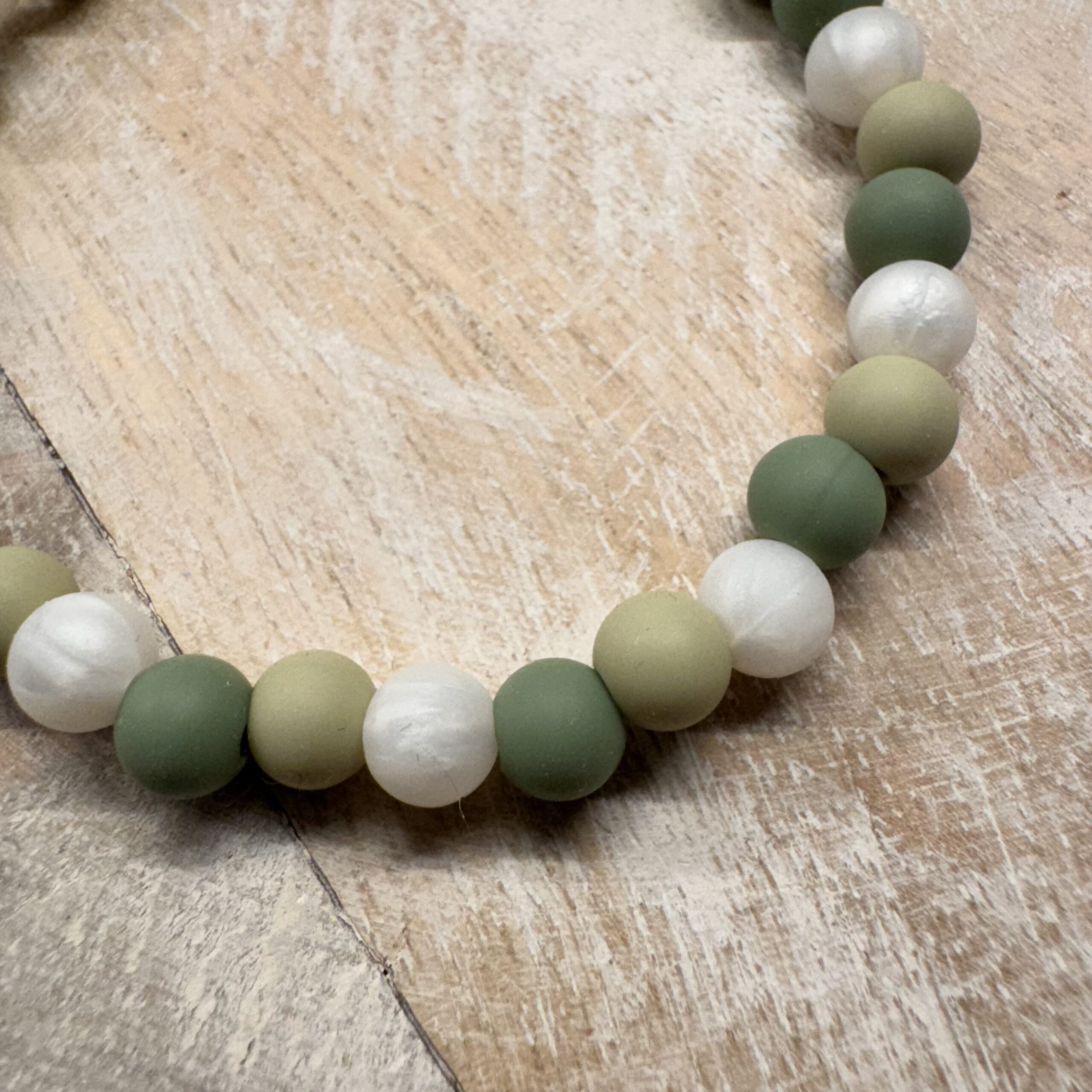 Siliconen armbandje - groene tinten - Afbeelding 2