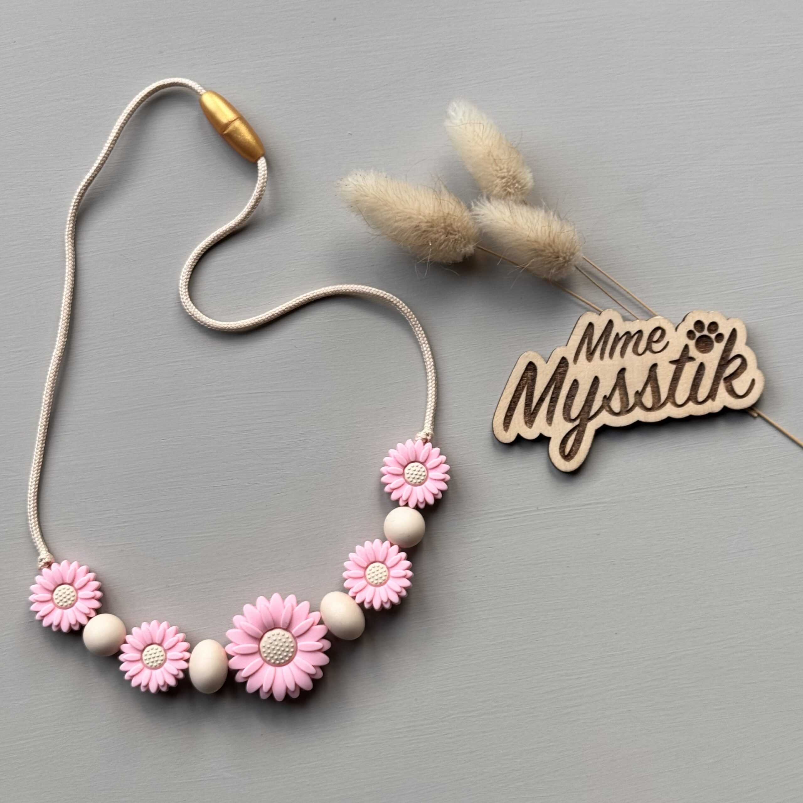 Friemelketting ‘flowers’ - roze