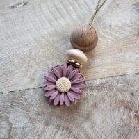 Borstvoedingsketting – daisy paars