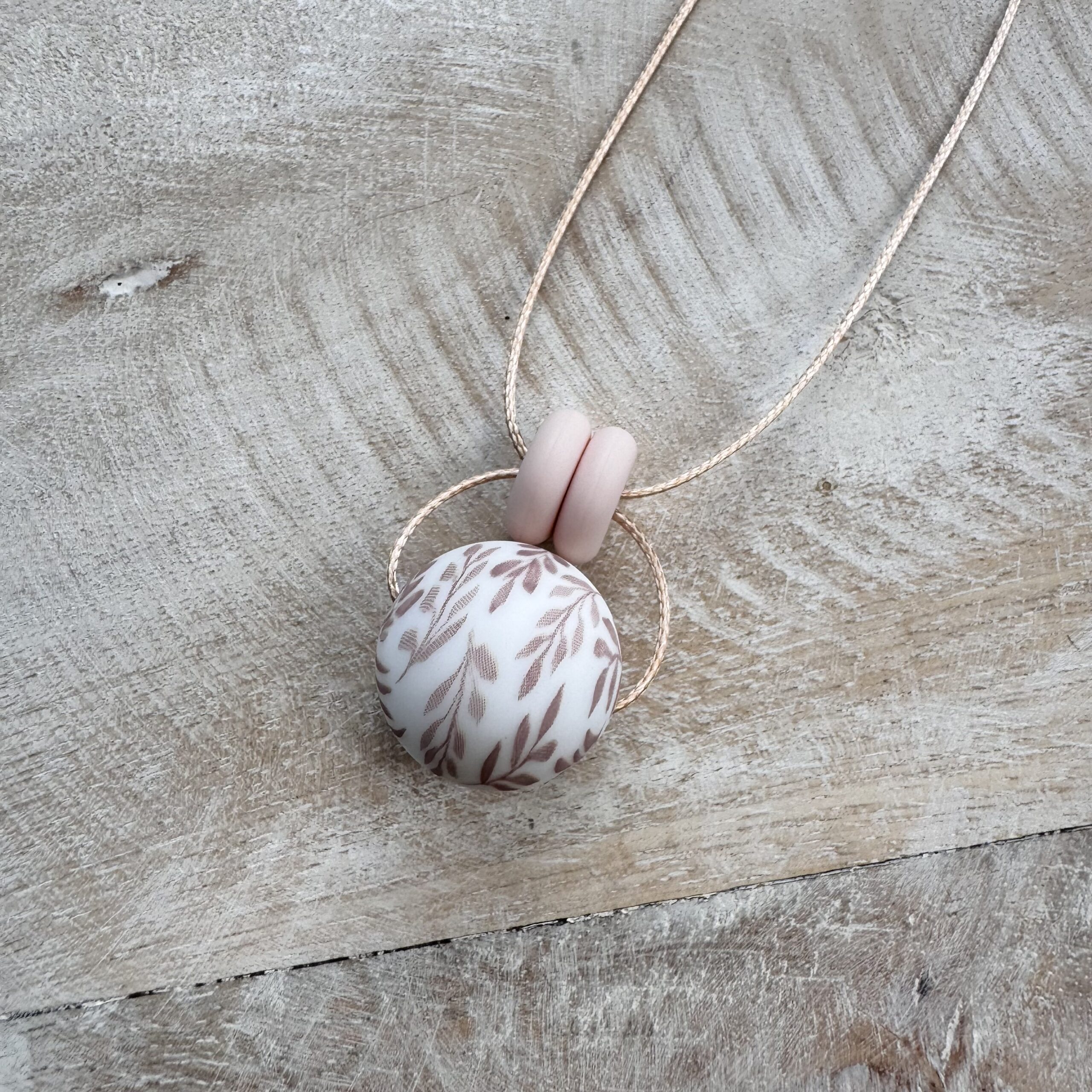 Borstvoedingsketting - pink leafs - Afbeelding 2