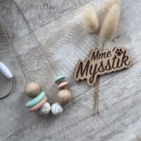 Borstvoedingsketting – spring flowers met hout