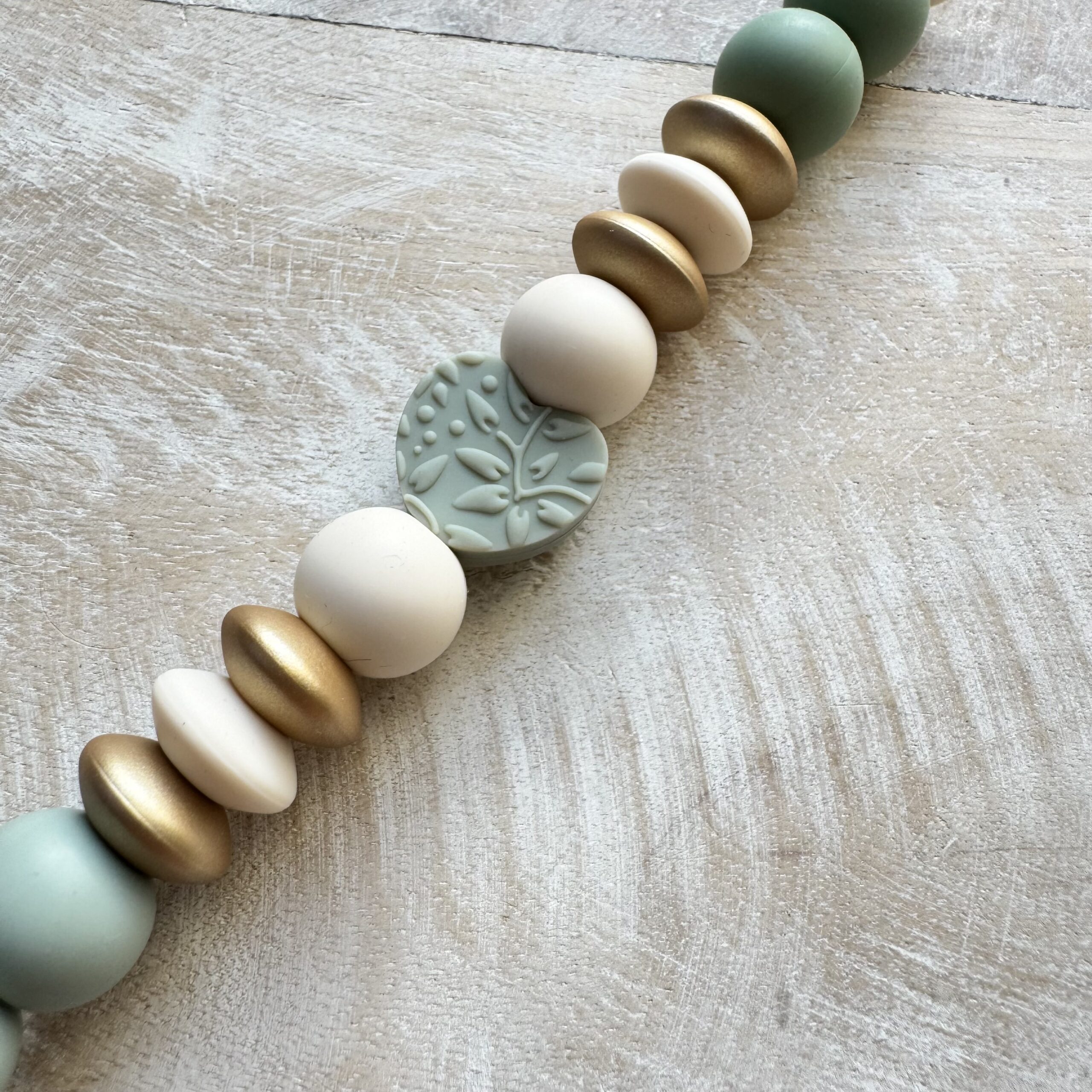 Newbornsetje met rammelaar - zachtgroen - Afbeelding 4
