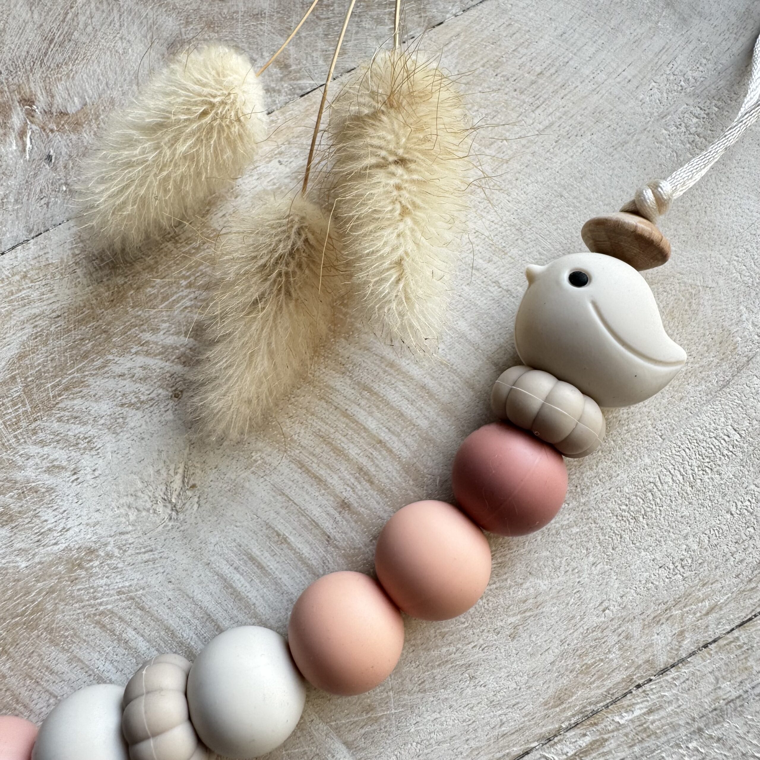 Setje (medium) - 'birdie' cream & pink - Afbeelding 3