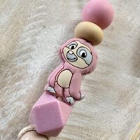 Friemelketting ‘luiaard’ – roze
