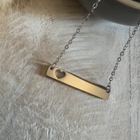 Ketting met hartje silhouette