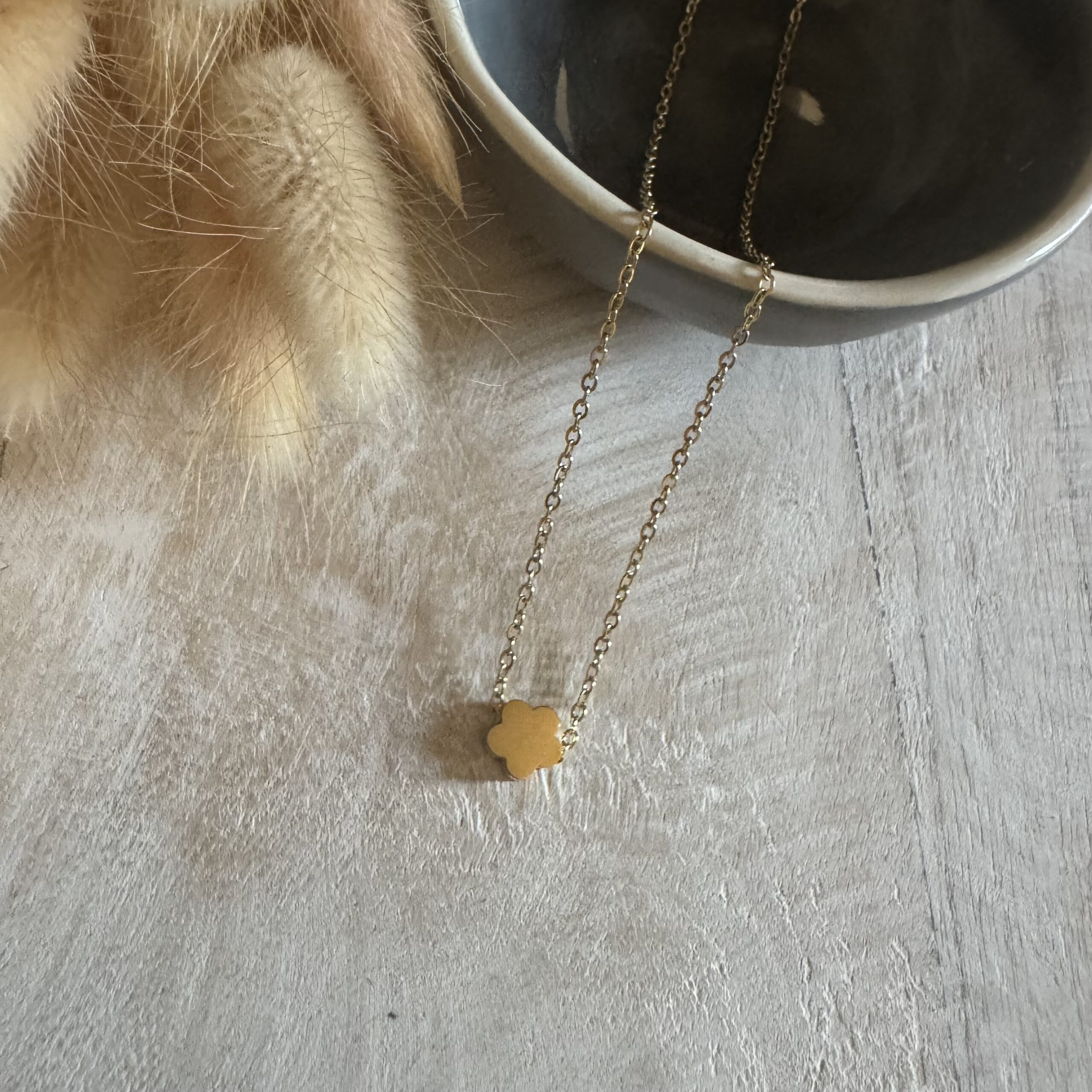 Ketting met klein bloemetje - Afbeelding 3