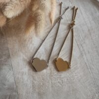 Bolo armband met hartje – tekst