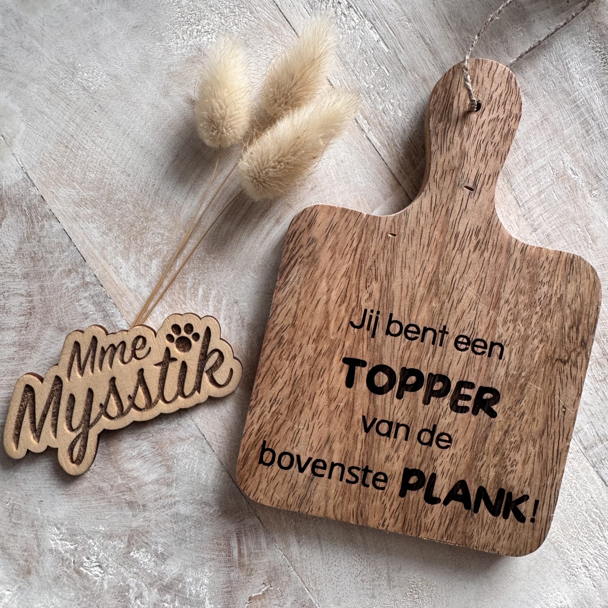 Houten plankje juf / meester - Afbeelding 3