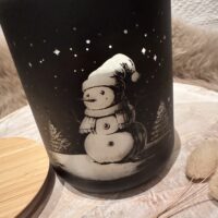 Kaars in kerstthema – sneeuwmannetje 1