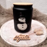 Kaars in kerstthema – sneeuwmannetje 2