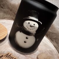 Kaars in kerstthema – sneeuwmannetje 2
