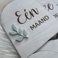Mijlpaalkaartjes ‘3D Green Leafs’