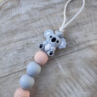 Speenkoord – ‘Koala – wit/roze’