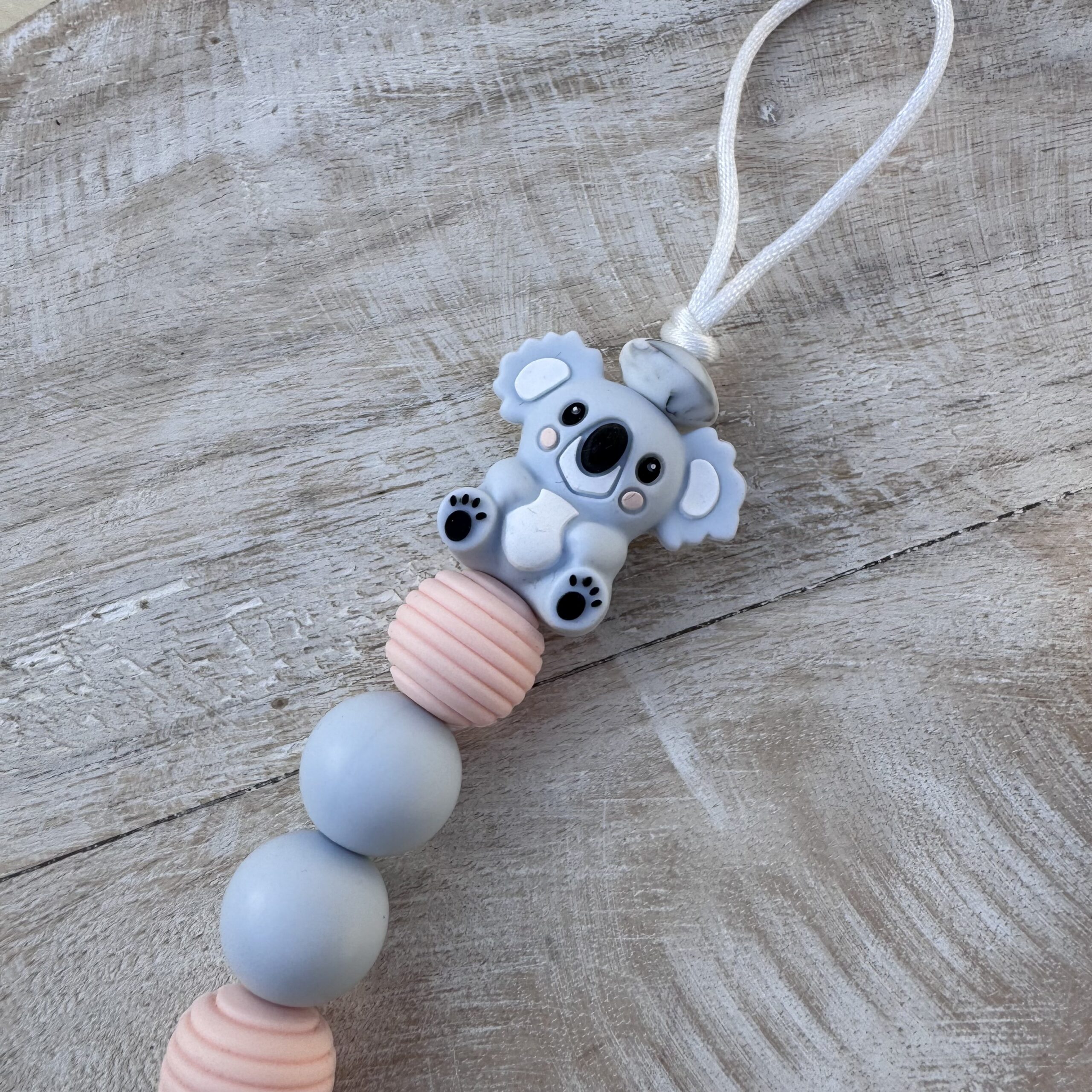 Speenkoord - ‘Koala - wit/roze’ - Afbeelding 2