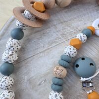 Setje met wagenspanner – ‘galaxy – blauw/zacht oranje’