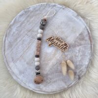 Speenkoord – ‘3D beertje taupe 2’
