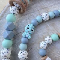 Setje met wagenspanner – ‘dino’s – blauwgroen’